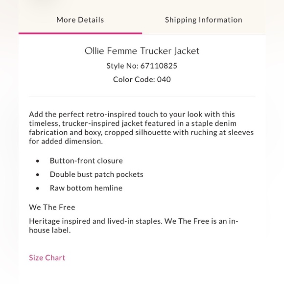 NWT: Free People Ollie Femme Trucker Jacket - Picture 4 of 6